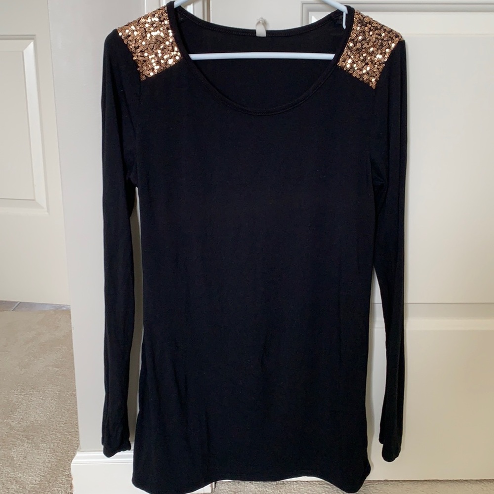 Gold Sequin Top